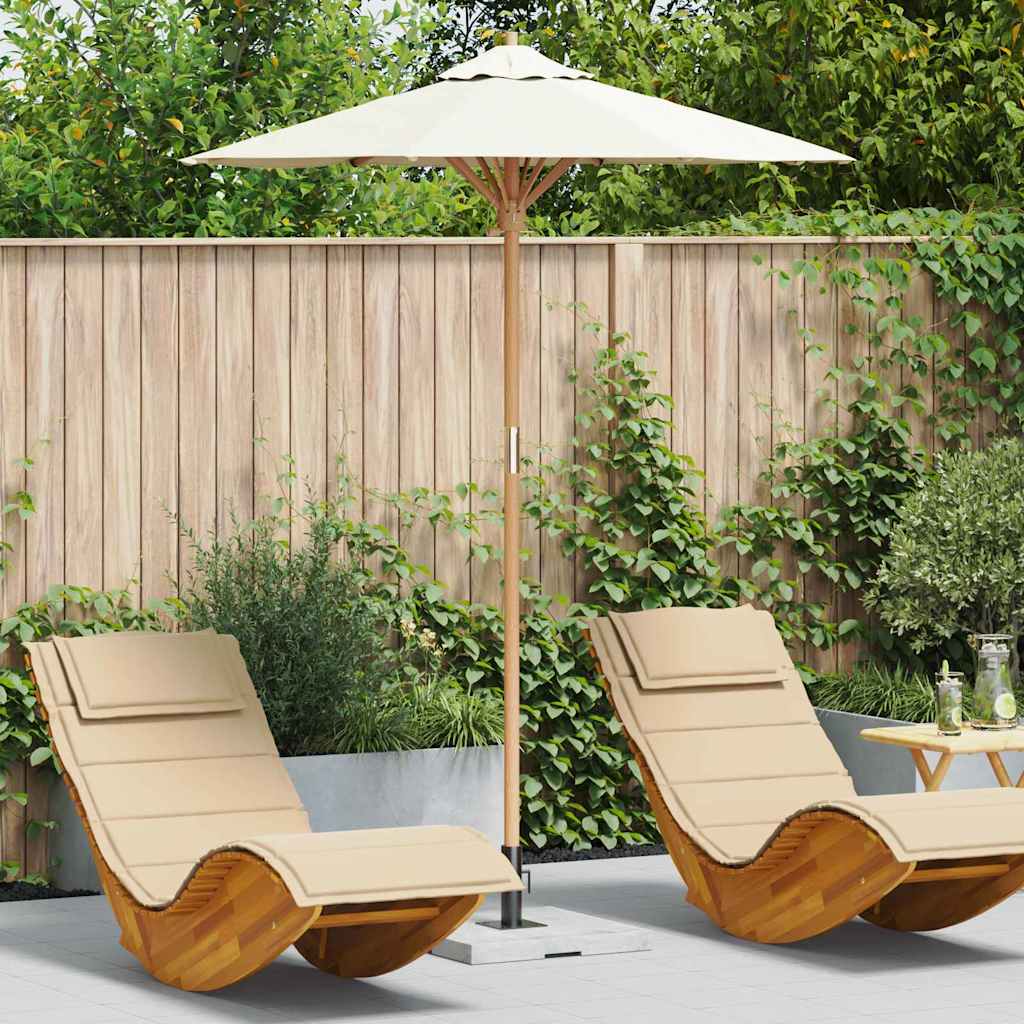 Sombrilla de jardín color blanco crema ø 270 x 260 cm bambú