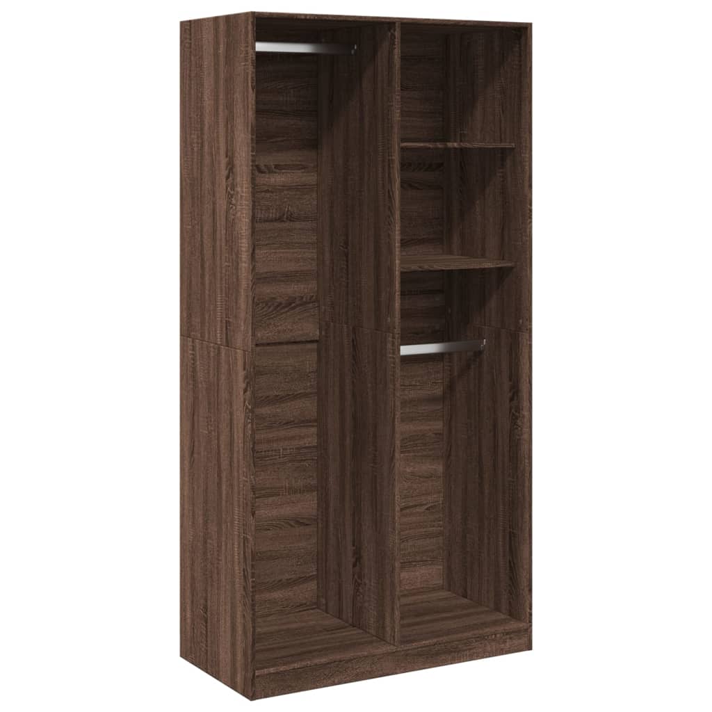 Garderobe Armoire de rangement chêne marron 100x50x200 cm bois d