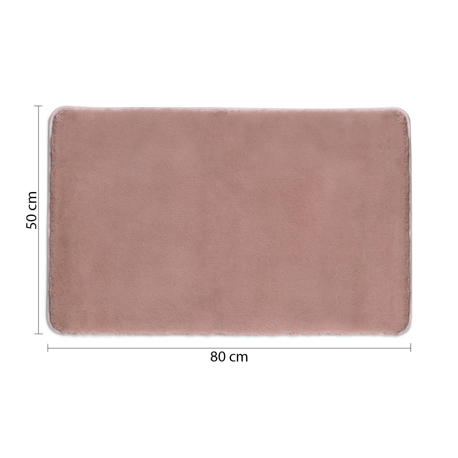 Sapho Accessoires de salle de bains Gedy - Tapis de salle de bain 50 x 80 cm, avec antidérapant, rose 96FY508010 - 5