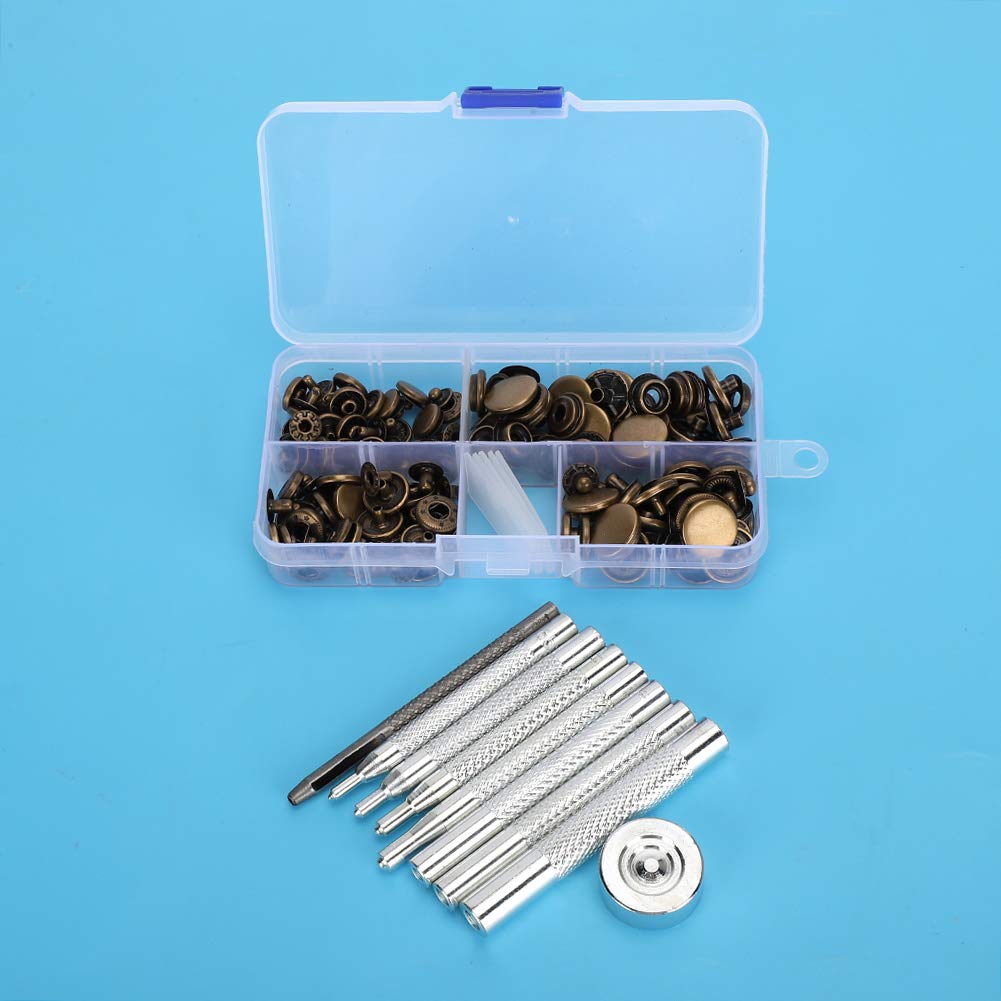 20 Sets De Boutons Pression Pour Jeans - Noir Gun, Motif étoile En Métal