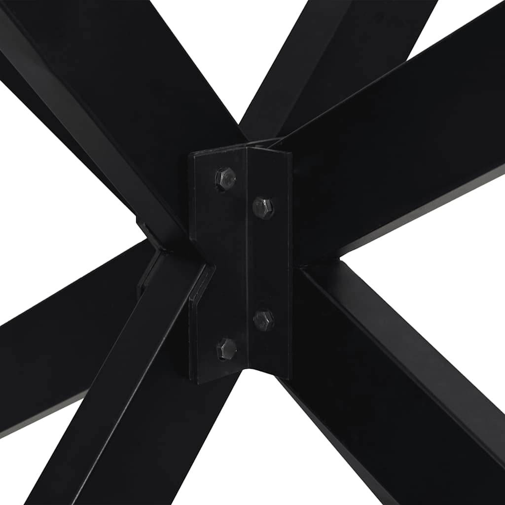 Perna de mesa de jantar preta em forma de aranha 120x68x(72-73) cm aço - COMFORTXL - 8