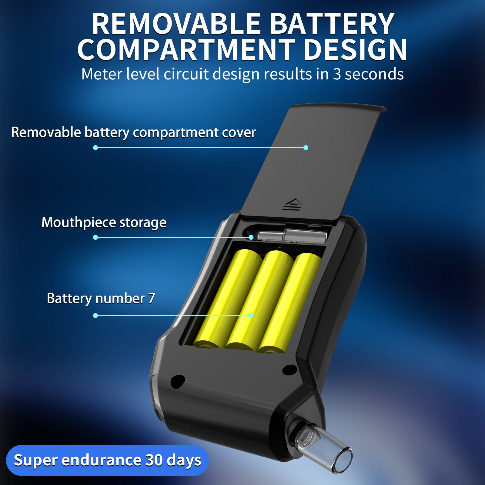 Ethylotest Electronique, Ethylotest,Homologué NF avec écran LCD Bleu Numérique, Ethylometre Portable pour la Maison et Les Fêtes - 4
