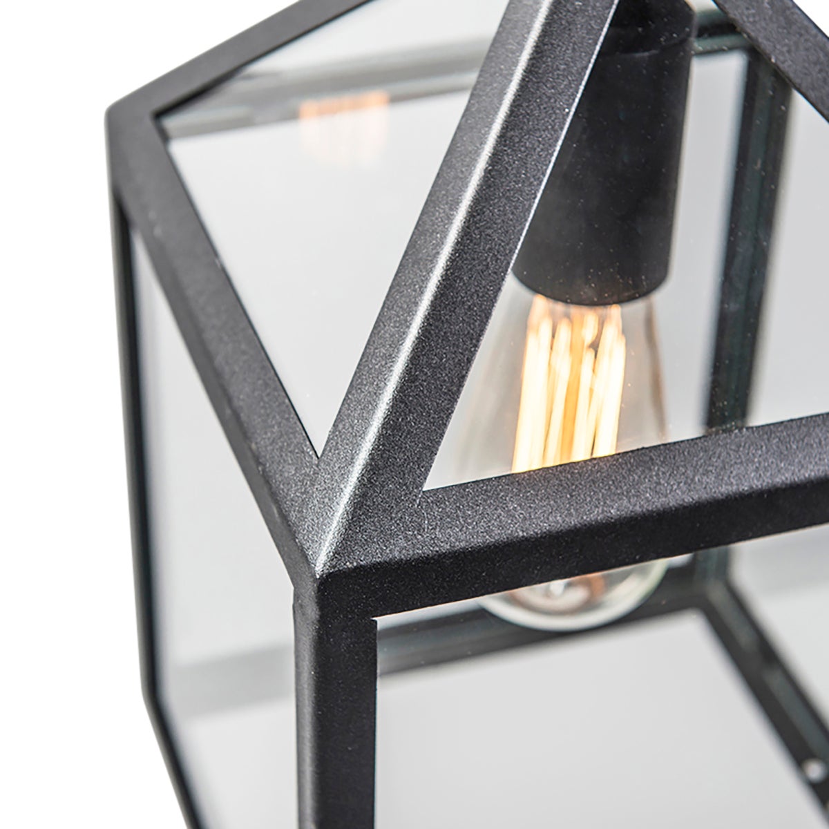 Qazqa lampe suspendue extérieure, suspension pour jardin - Amsterdam - noir, max. 60w, e27, 21cm, IP23, cube - 4
