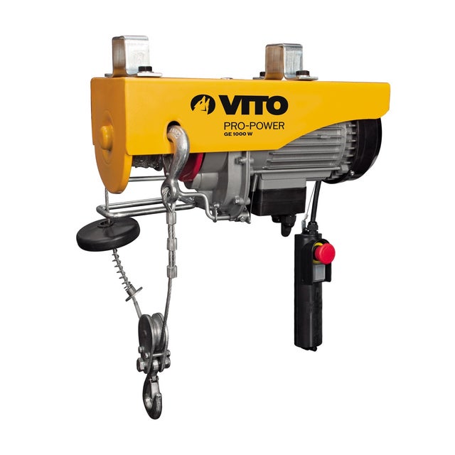 Argano elettrico 1000W VITOPOWER 250/500 kg 12 metri di capacità massima di sollevamento