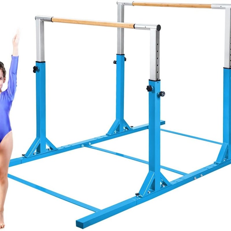 Stalowa Drążek Gimnastyczny, Regulowana Szerokość/Wysokość, Obciążenie 100-120 kg, Drążek Gimnastyczny dla Dzieci w Wieku od 6 do 12 Lat