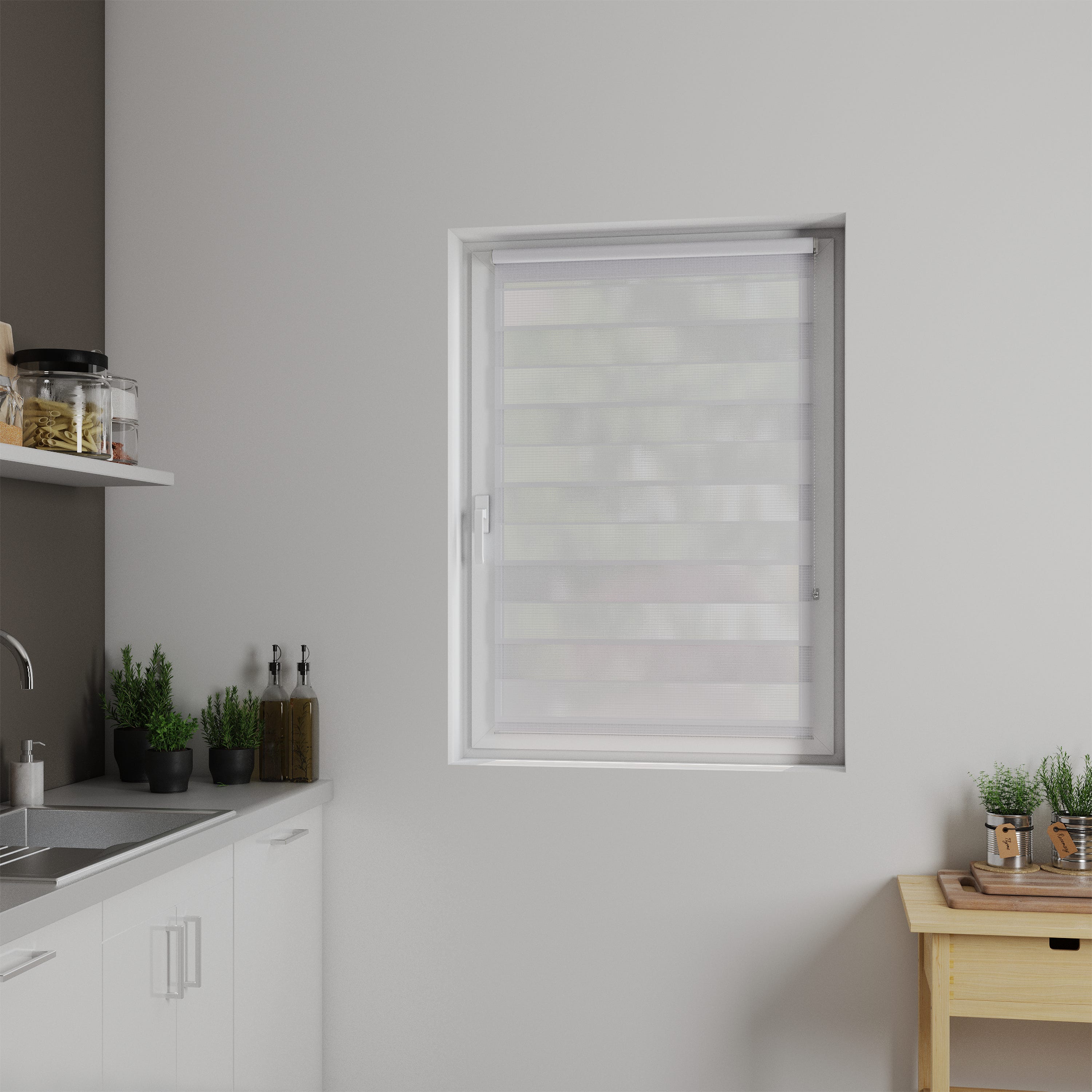 Tendina a rullo giorno/notte Bamba bianca, l.90 x H.190 cm - 5
