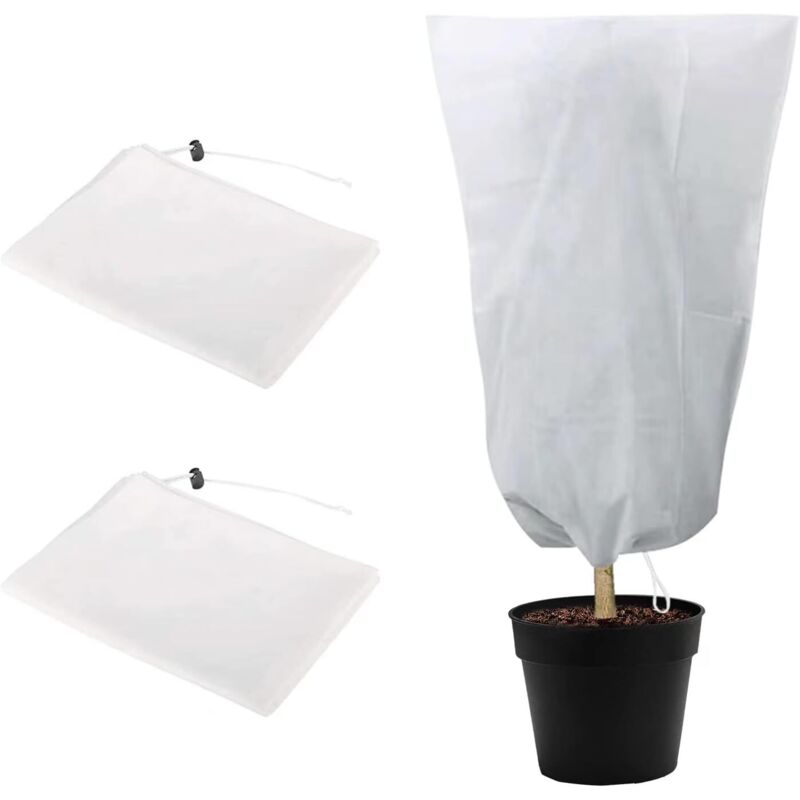 Huse reutilizabile pentru plante de iarnă, cu fermoar și șnur de strângere, albe, pachet de 2, 120 x 180 cm 2buc