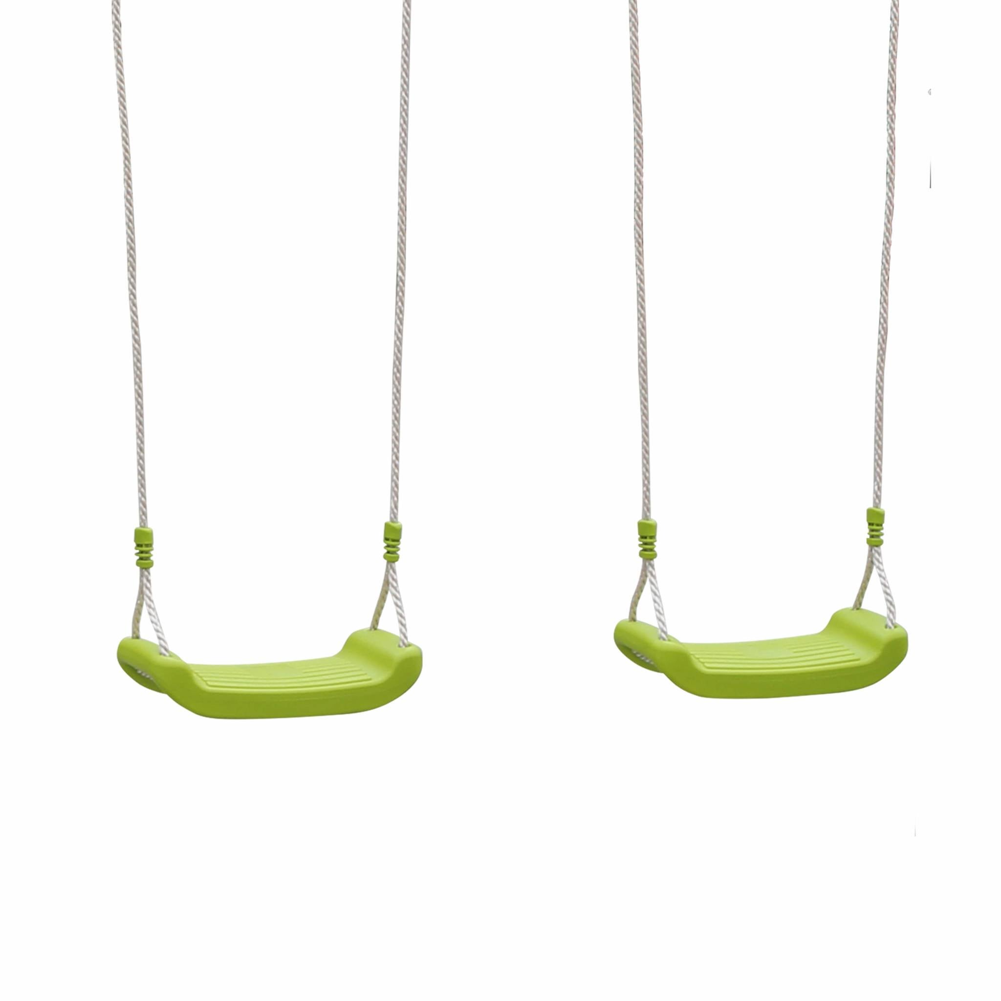 Balançoire 4 agrès Meltemi. portique 6 places avec 2 balançoires. 1 face à face et 1 nacelle. 223cm de hauteur. station - 3