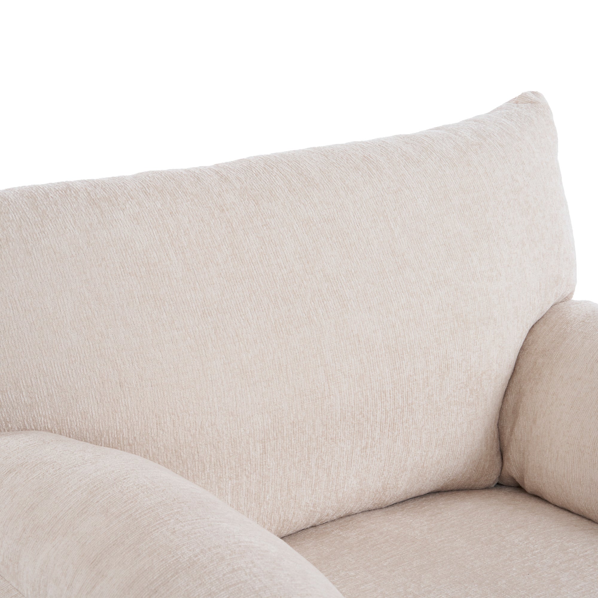 Fauteuil simple en chenille - Beige - 6