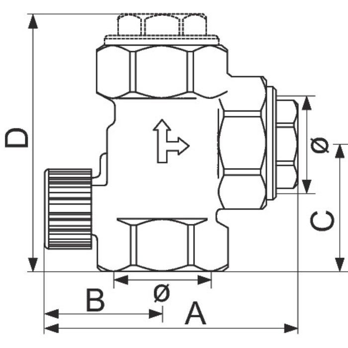 Clapet anti-thermosiphon laiton - 33X42 - 2