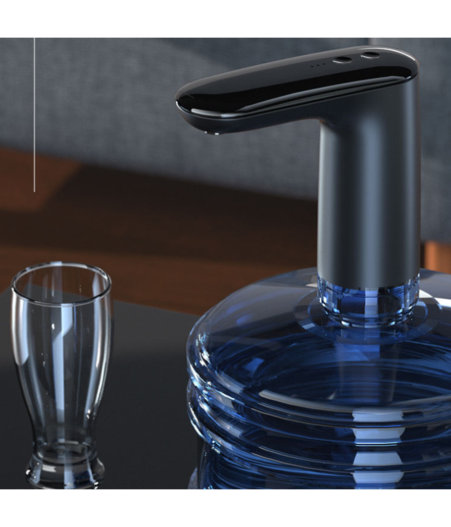ETISEN, Dispenser di acqua, rubinetto elettrico per caraffe ad acqua fredda, pompa dosatrice con due adattatori. 5,7L, 10L, 11,3L, 15L, 18,9L
