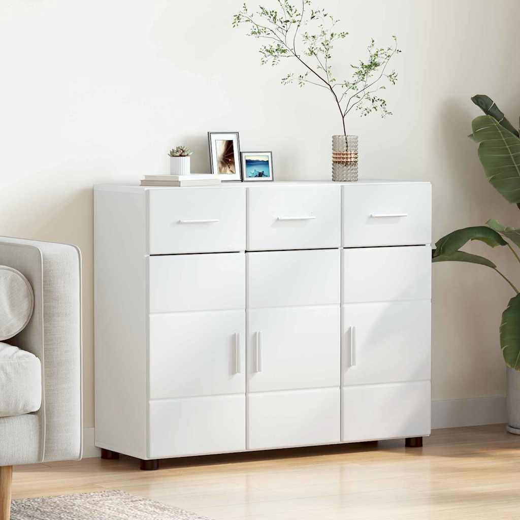 Buffet FLORIN Blanc 88,5 x 30,5 x 73 cm Bois d'ingénierie | Leroy Merlin