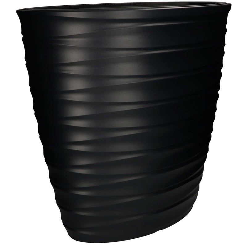 Doniczka wkład donica 593 czarna mrozoodporna fale - KOTARBAU