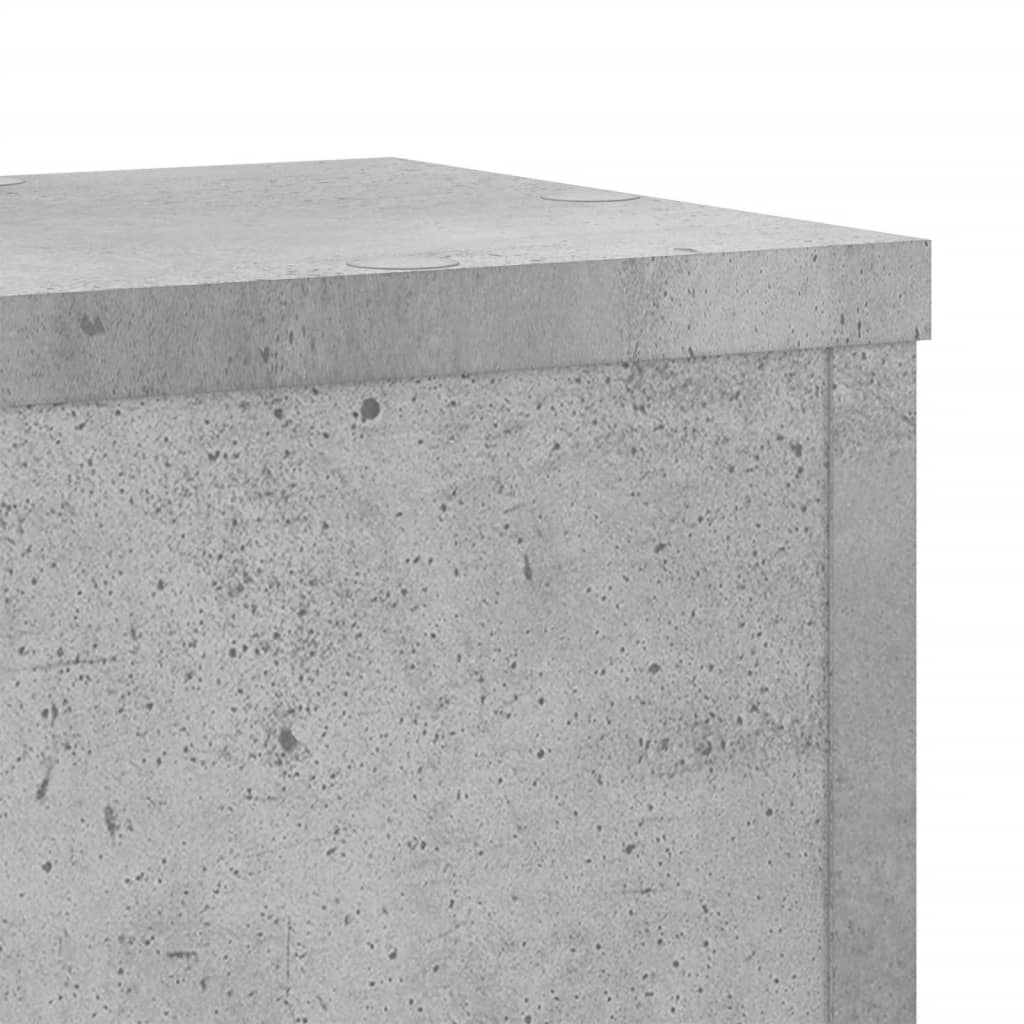 Supports pour plantes 2 pcs gris béton bois d'ingénierie - 8