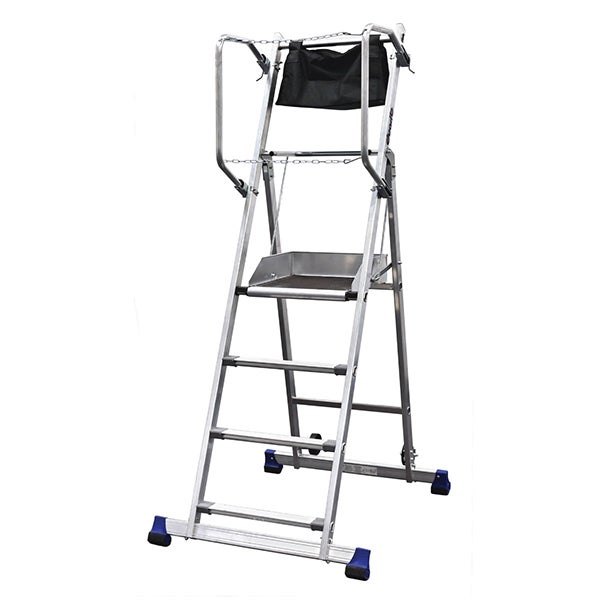 Escabeau PIRL 4 marches - Hauteur max. de travail 2.90m - 18-134