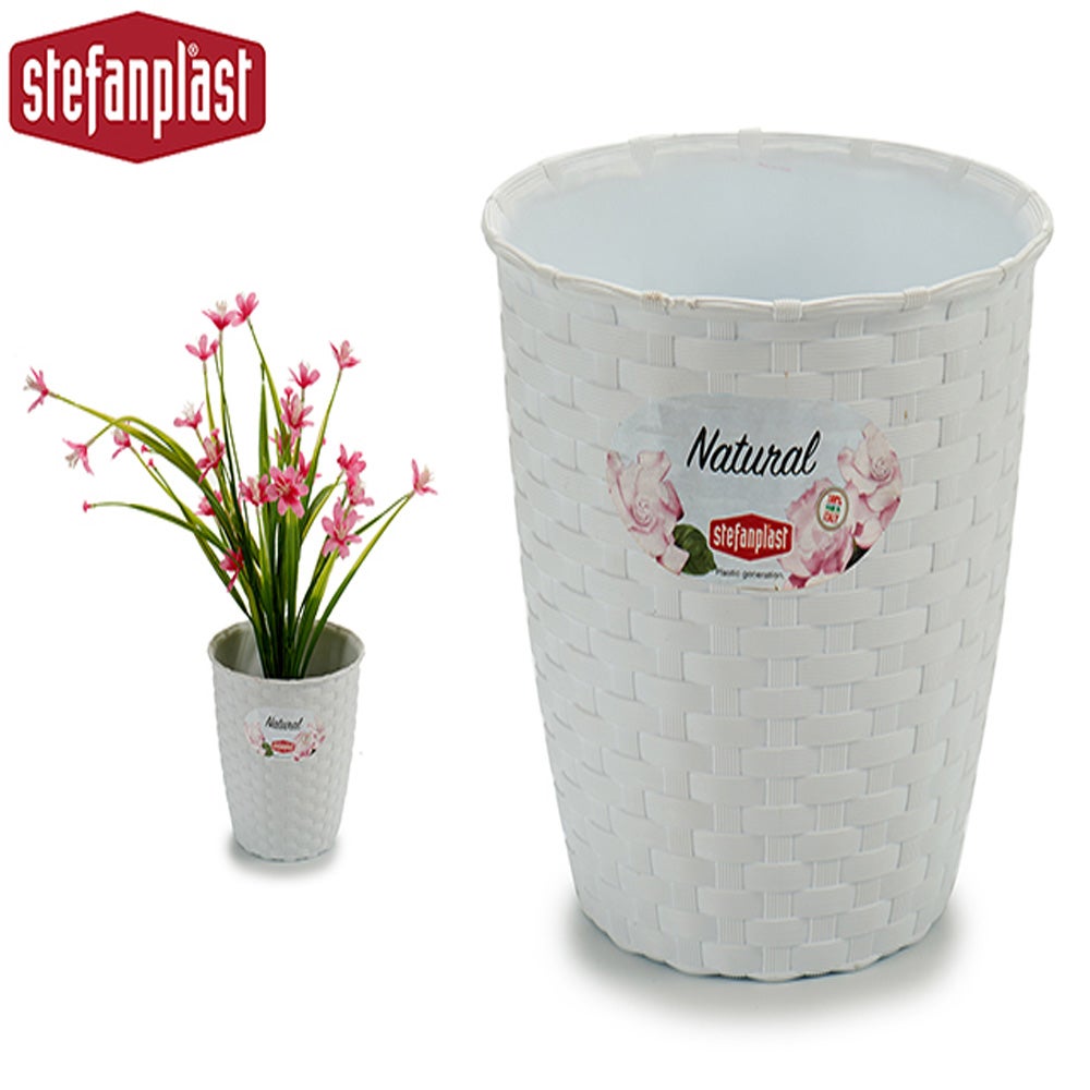 Vaso Natural Tondo Bianco 14 H 13 Stefanpl - 2