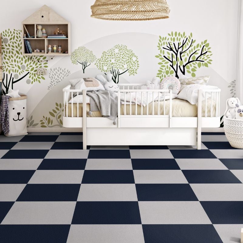 Arquiservi - Moqueta en loseta Báltica Azul Índigo 50x50 (5M2) | Antiestática, insonorizante y apta para oficinas y hogar - 5