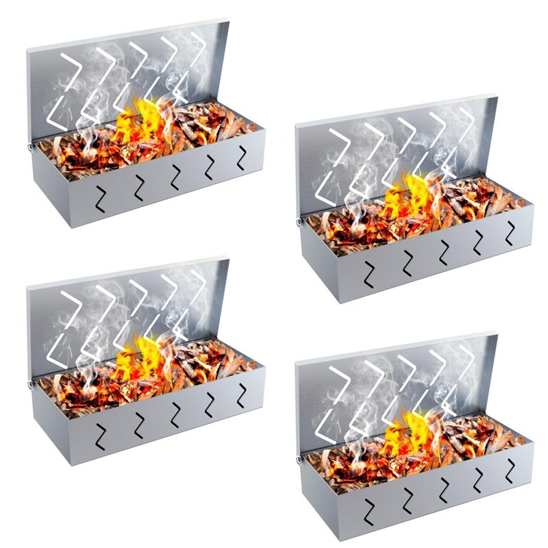 Boîte de fumeur pour barbecue 4 pièces, accessoires pour barbecue au ...