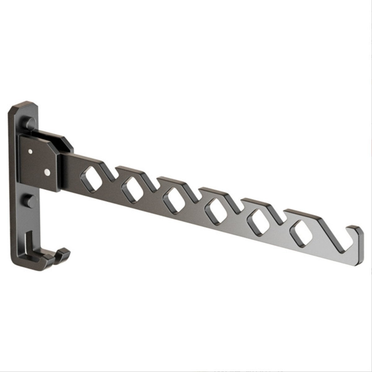 Uscător de rufe montat pe perete, umerașe pentru spălătorie, suport pliabil cu cârlige antiderapante, frânghie extensibilă din aliaj de aluminiu.