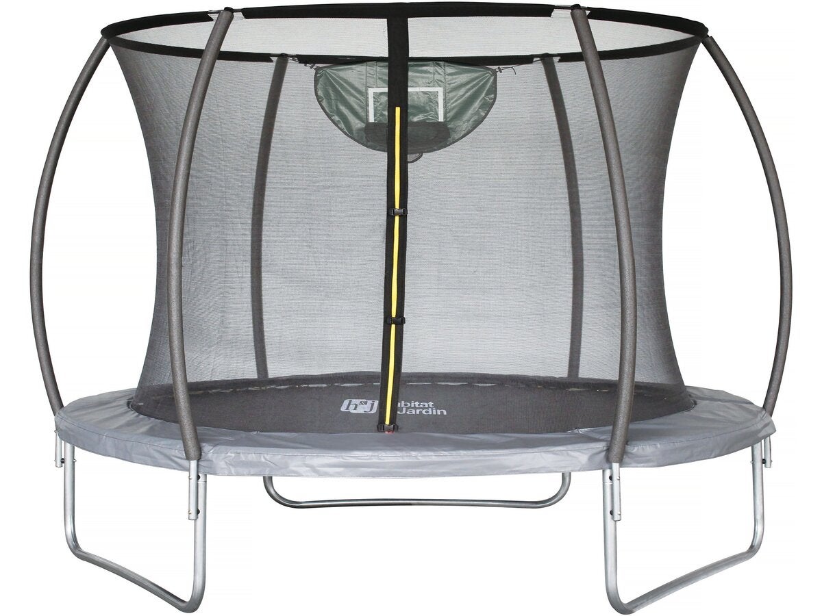 Panier De Basket Trampoline Avec Fixation Facile - Mini Ballons Inclus - Intérieur Extérieur