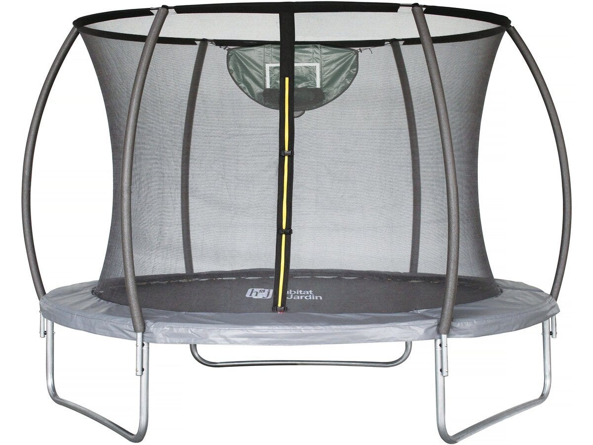 Panier De Basket Trampoline Avec Fixation Facile - Mini Ballons Inclus - Intérieur Extérieur