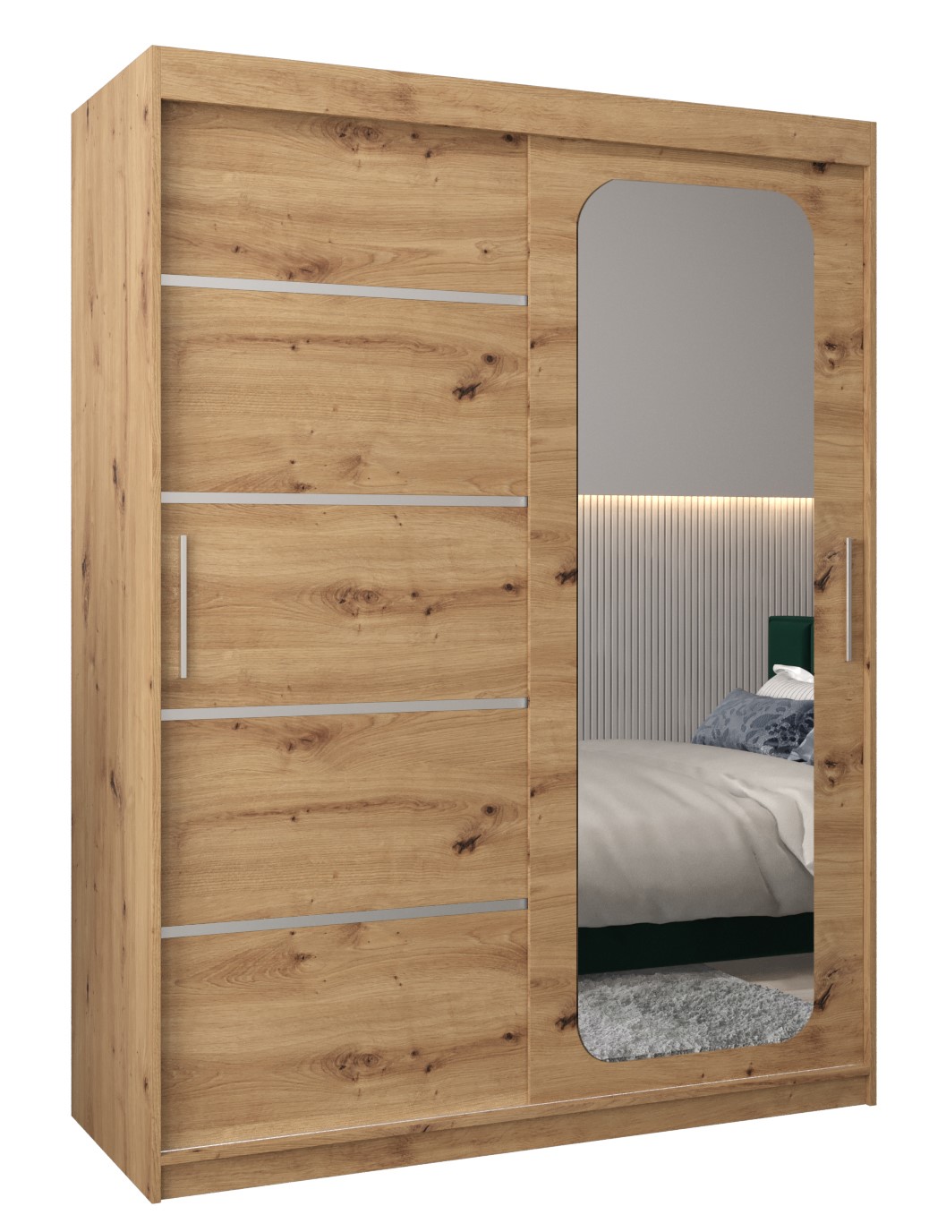 Szafa przesuwna garderoba PROMO V2 150 x 62 x 200 cm Artisan - Abiks Meble