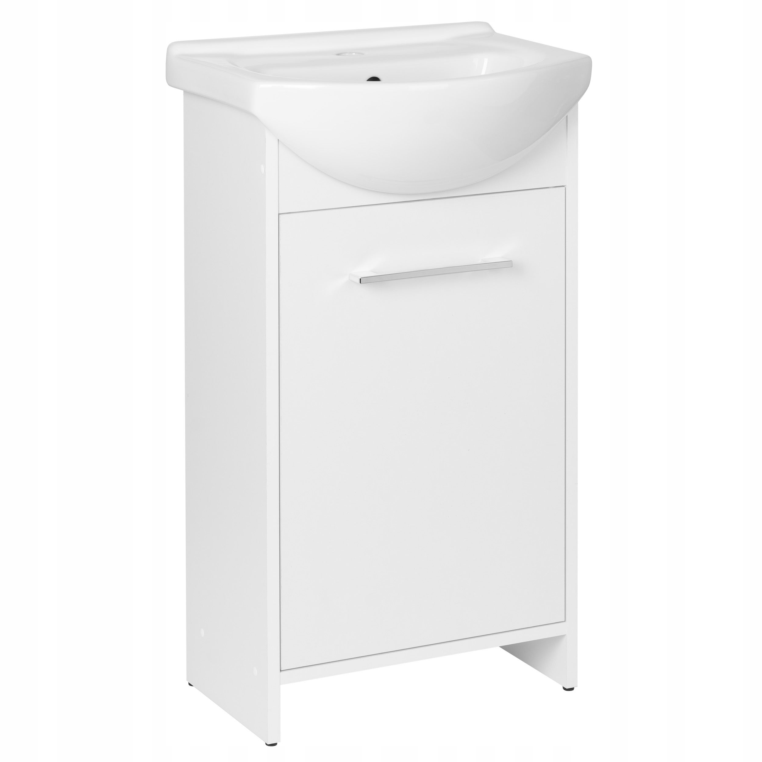 Szafka łazienkowa z umywalką stojąca pod umywalkę biała matowa mała 45 cm