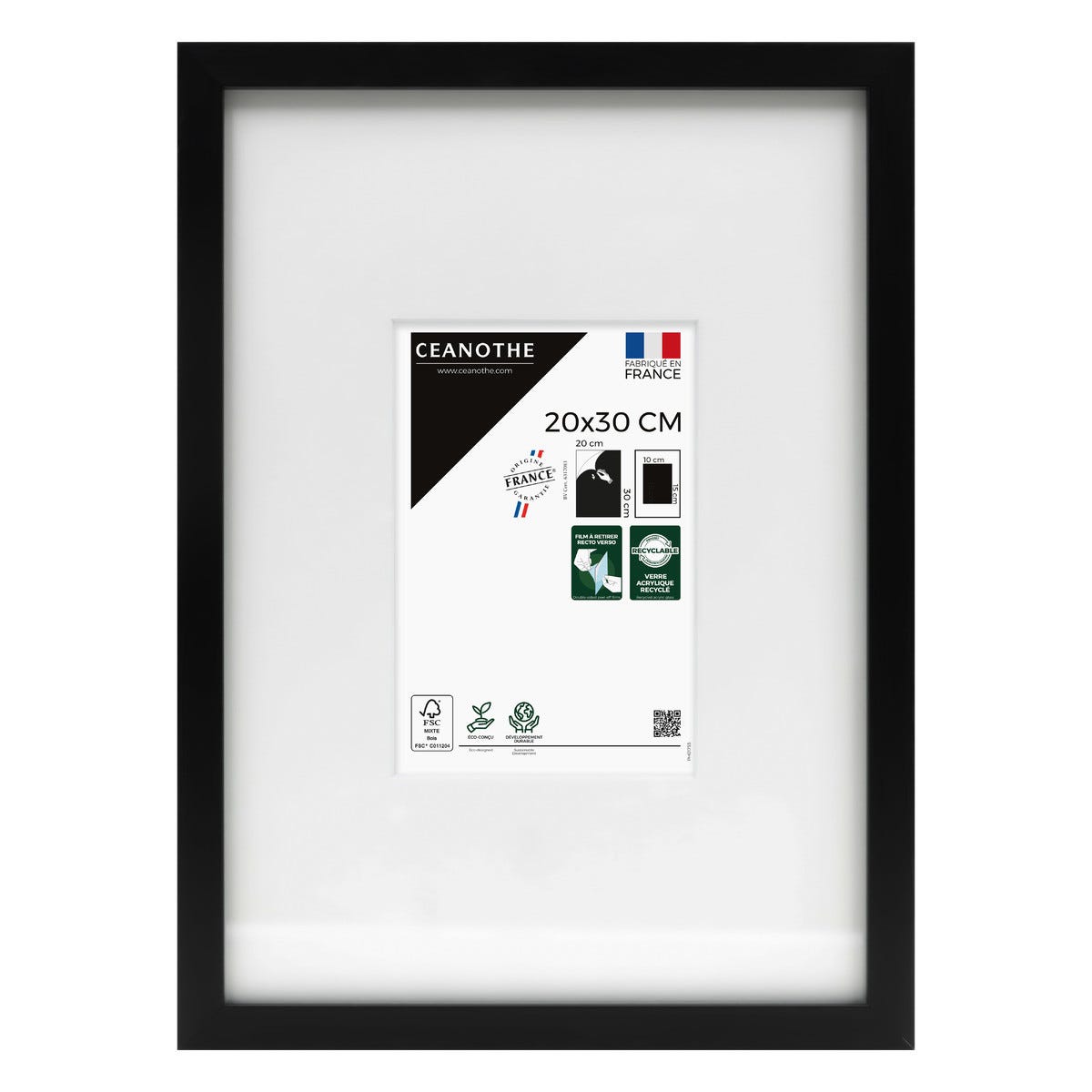 Cadre Photo Wild Noir 20x30 A4 Cm Avec Passe partout 18x24 Cm Leroy cadre-photo-wild-noir-20x30-a4-cm-avec-passe-partout-18x24-cm-leroy