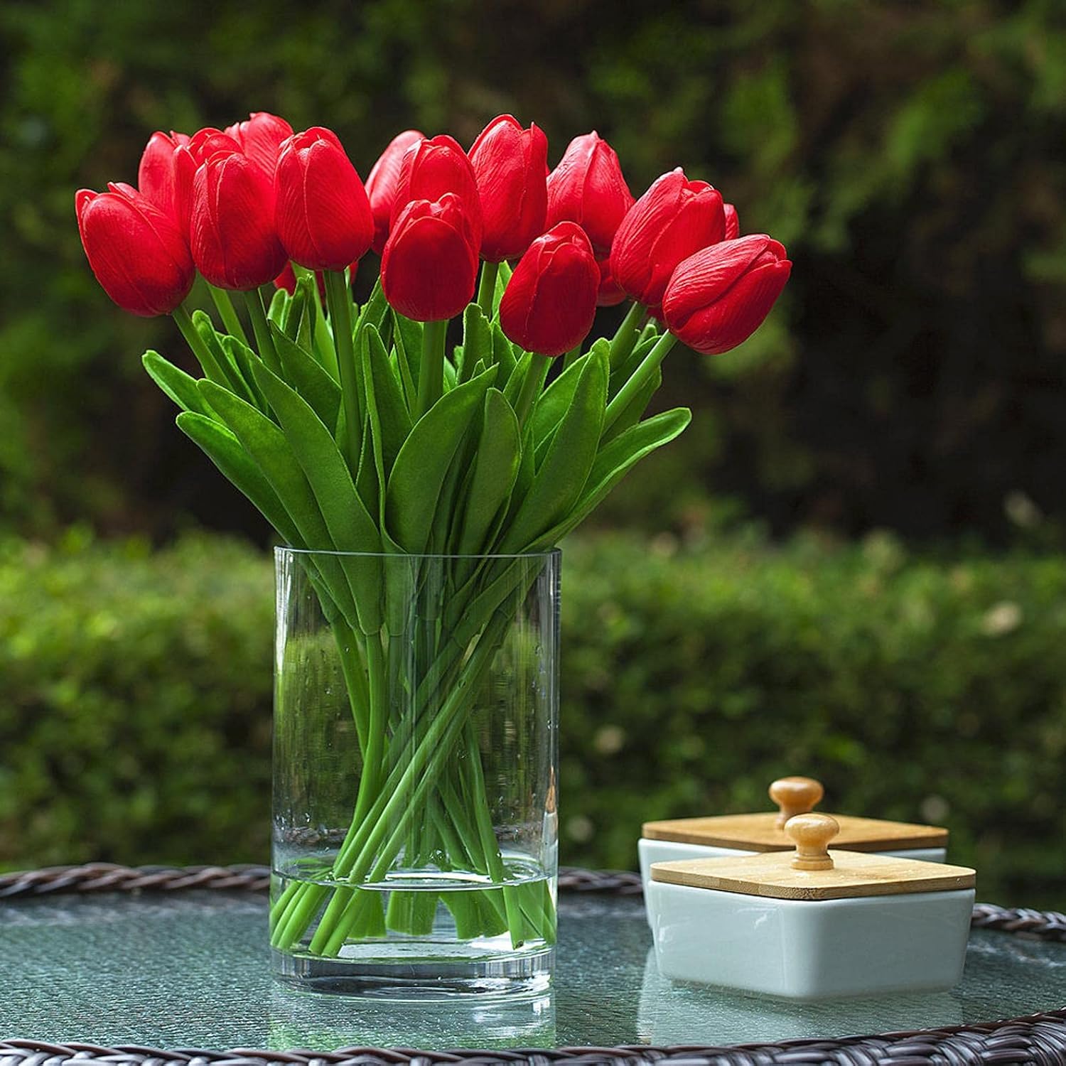 40 Tulipani Artificiali Realistici Al Tocco – Fiori Finti In Lattice Con Stelo Flessibile Per Decorazioni