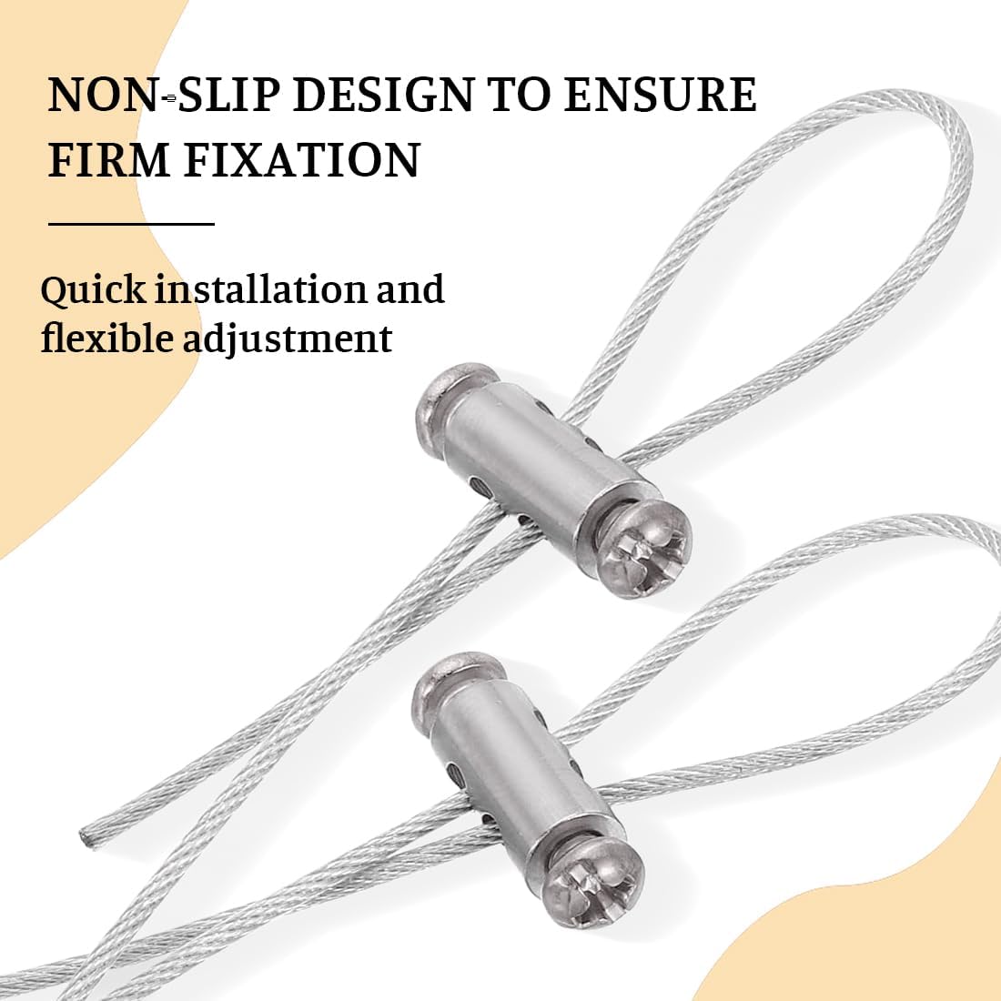 16 pcs Serre à Capuchon, Serre Cable Acier, Serre Cable Inox, pour câbles Double Extrémité en Fil d'Acier, Tendeur Cable Inox avec Écrous d’Extrémité - 4
