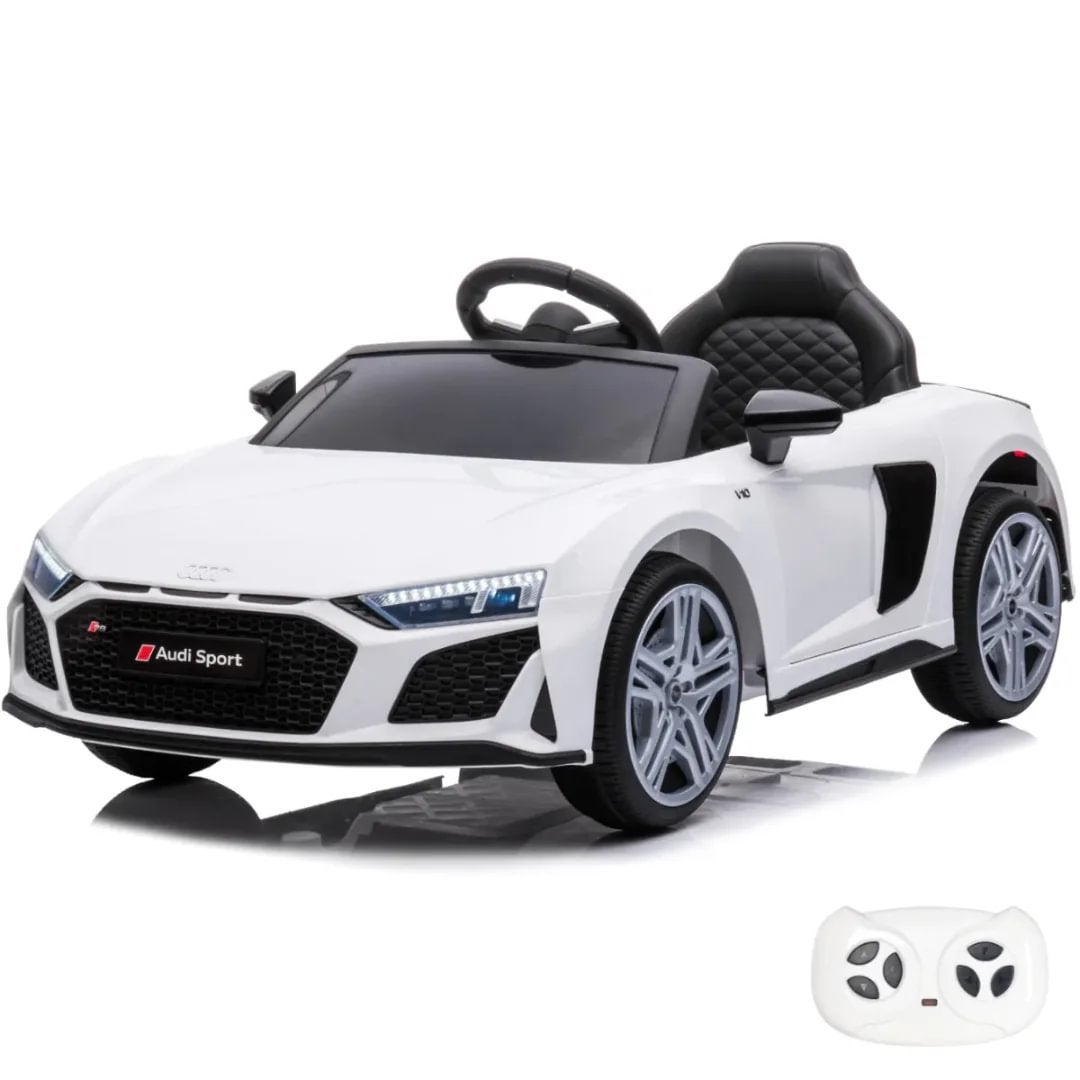 Audi R8 Spyder - Voiture Enfants 12V - 1 ?� 5 ans - T?�l?�commande - Blanc | Leroy Merlin