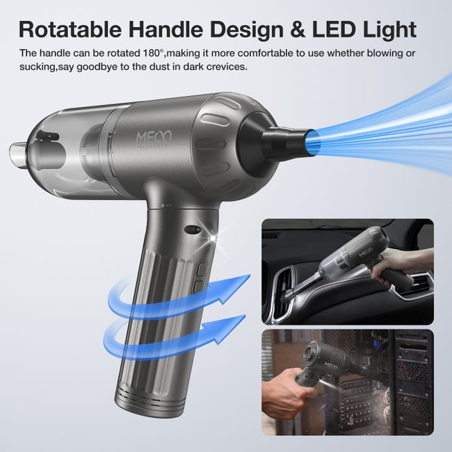 Aspirapolvere Per Computer 3 In 1 | Soffiatore Aria Compressa 110000 RPM Per Pulizia PC E Auto - Foto 11