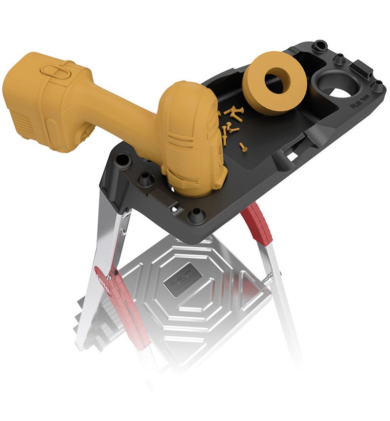 Escabeau sécurisé pliable en aluminium 5 marches ultra léger Hailo L60 - 3