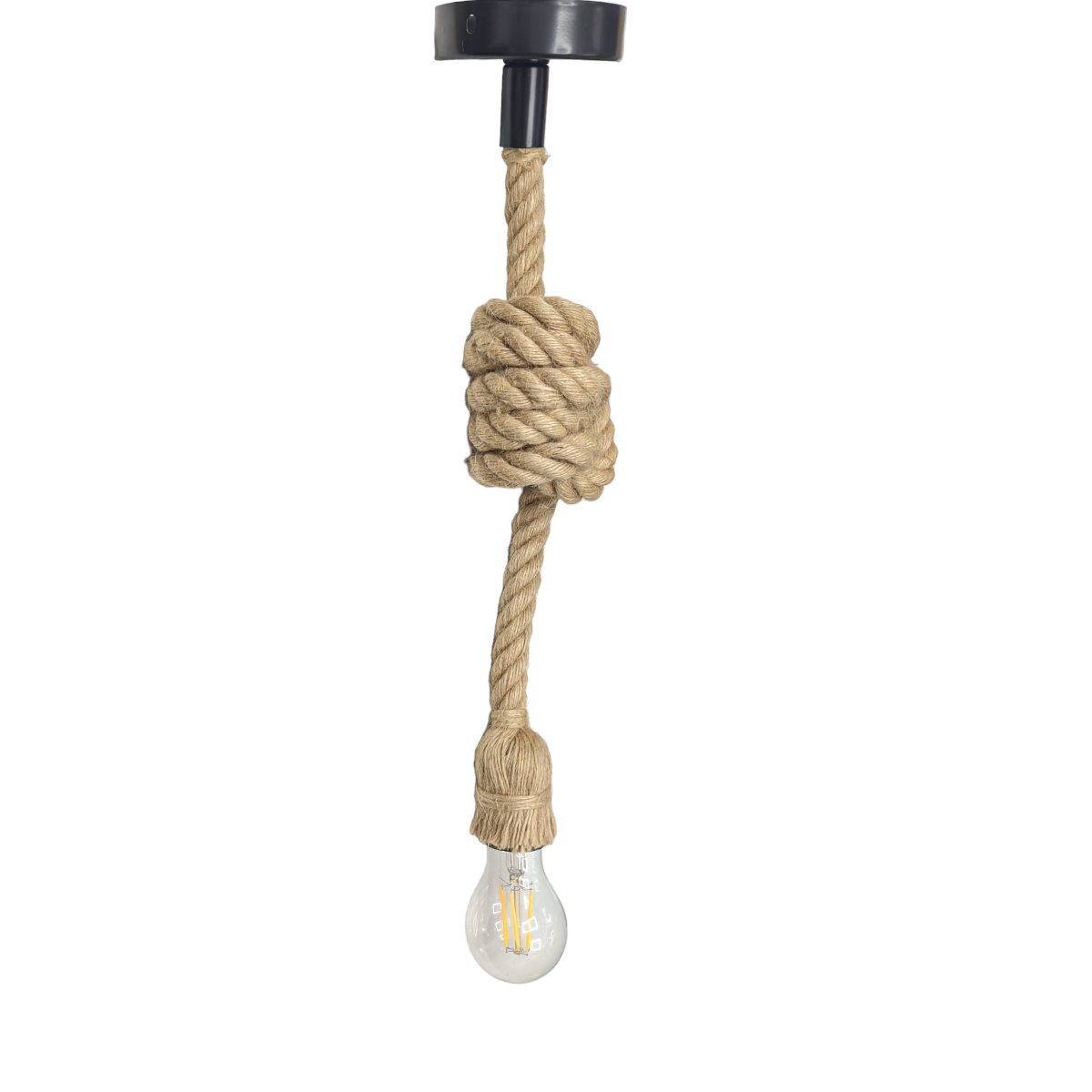 Lampada a sospensione da esterno 1xE27 - Corda Naturale - IP44