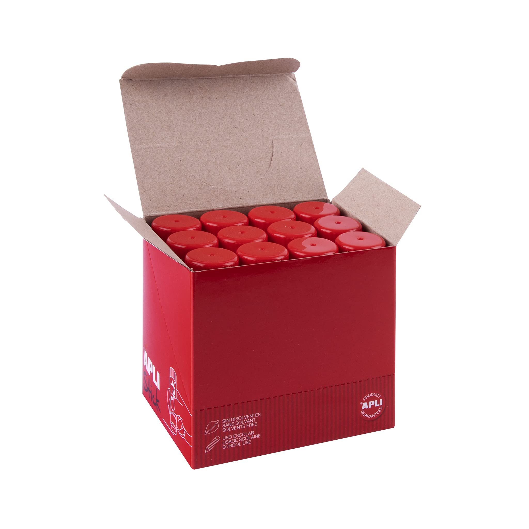 Apli- 18965, Confezione da 12 colle adesive da 21 g - Colla stick per uso scolastico - 3