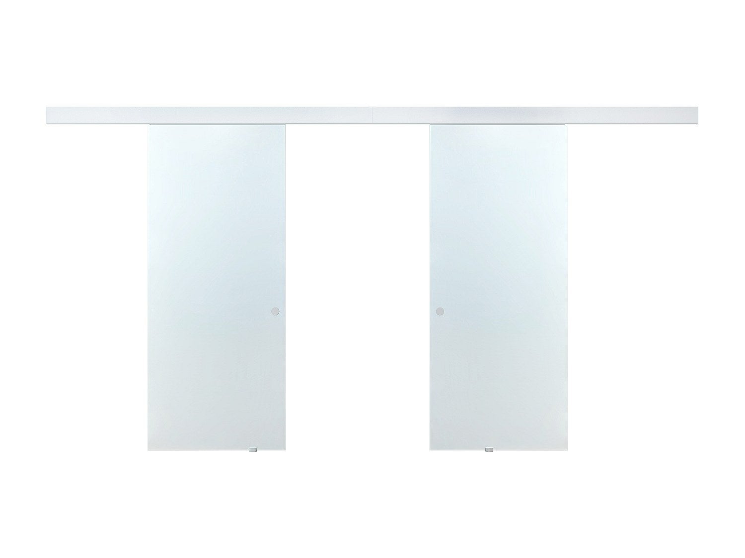 Doppia porta scorrevole - 2 x H205 x L83 cm - Vetro temperato - ALINA - 2