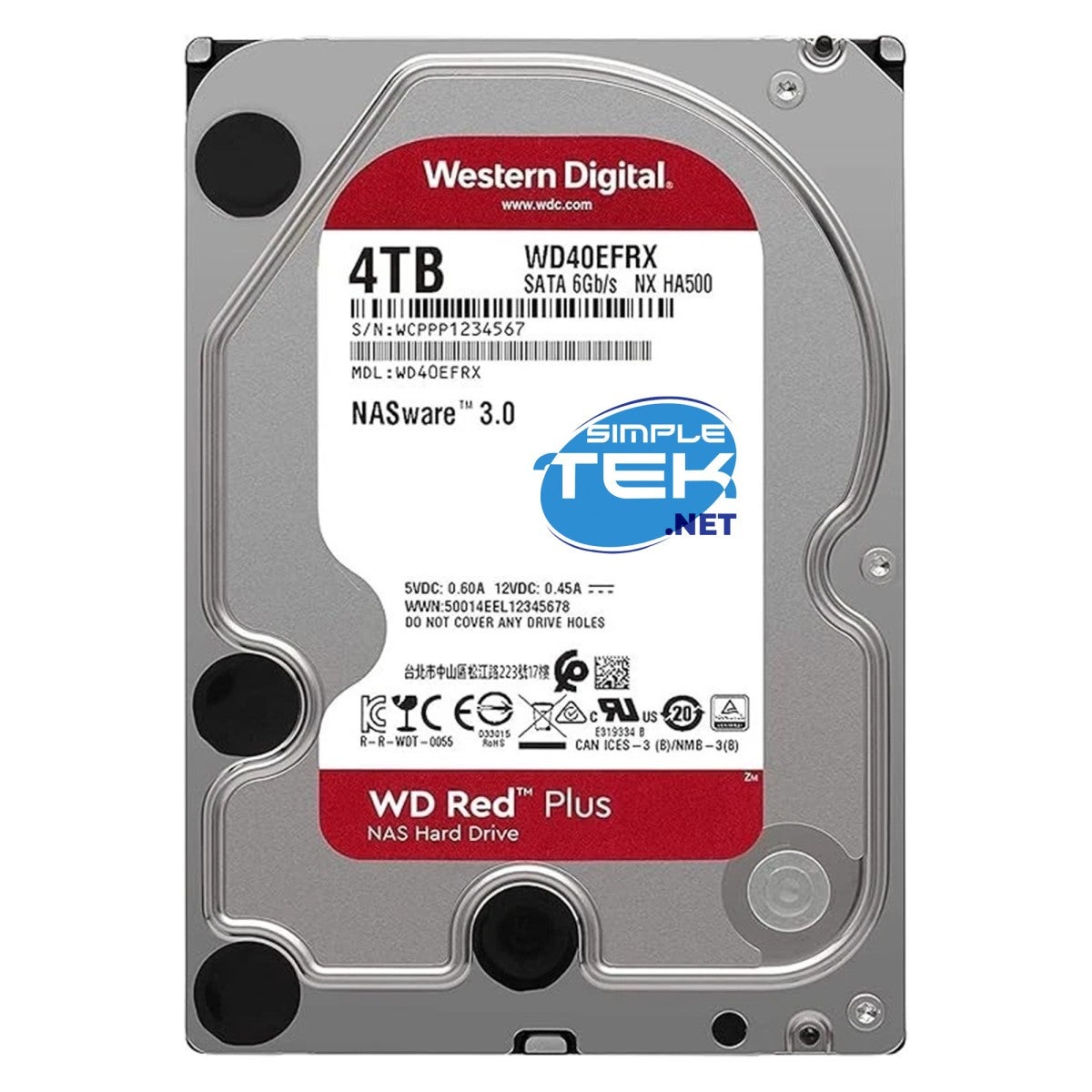 Wd Wd40efpx Red Plus Nas Hard Drive Hdd Disk 4tb 3,5