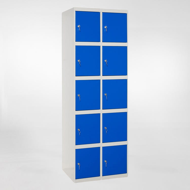 Taquilla metálica casillero de 10 puertas y alturas 180x50x25cm