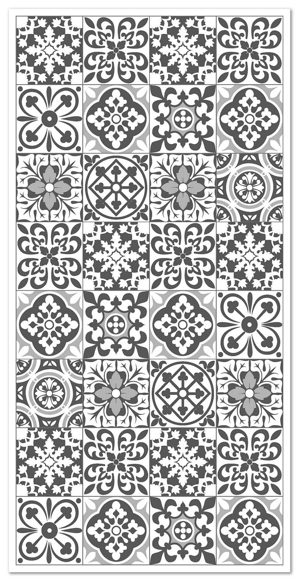 Panorama alfombra vinílica - modelo hidráulica triana gris 60x110 cm - alfombra de vinilo cocina, habitación, pasillo