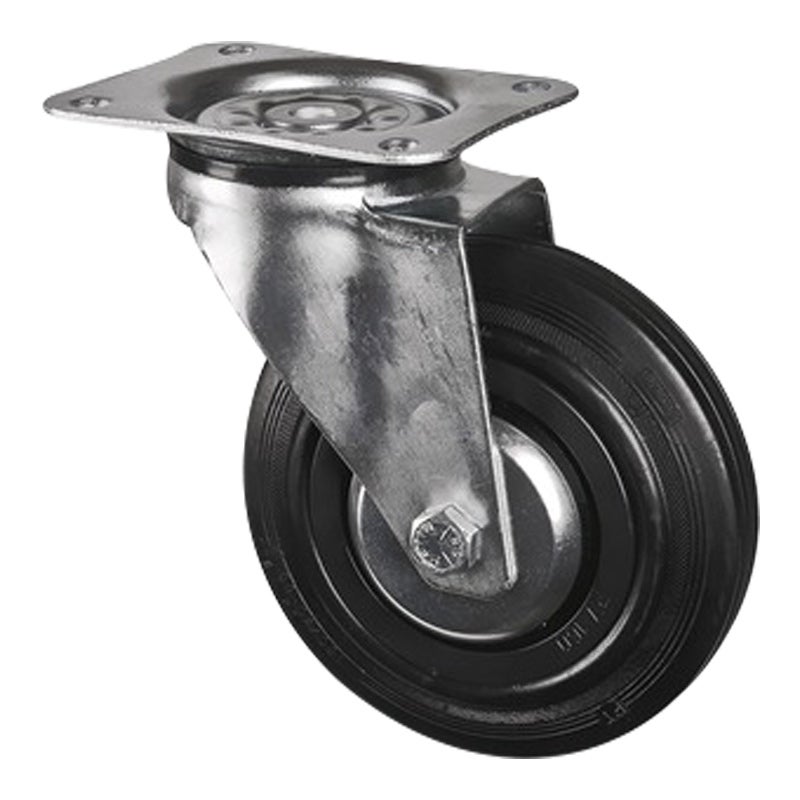 Wagner Roulette Pivotante Souple Fixe 80mm Rouge/Blanc - Charge 55kg Pour Meubles