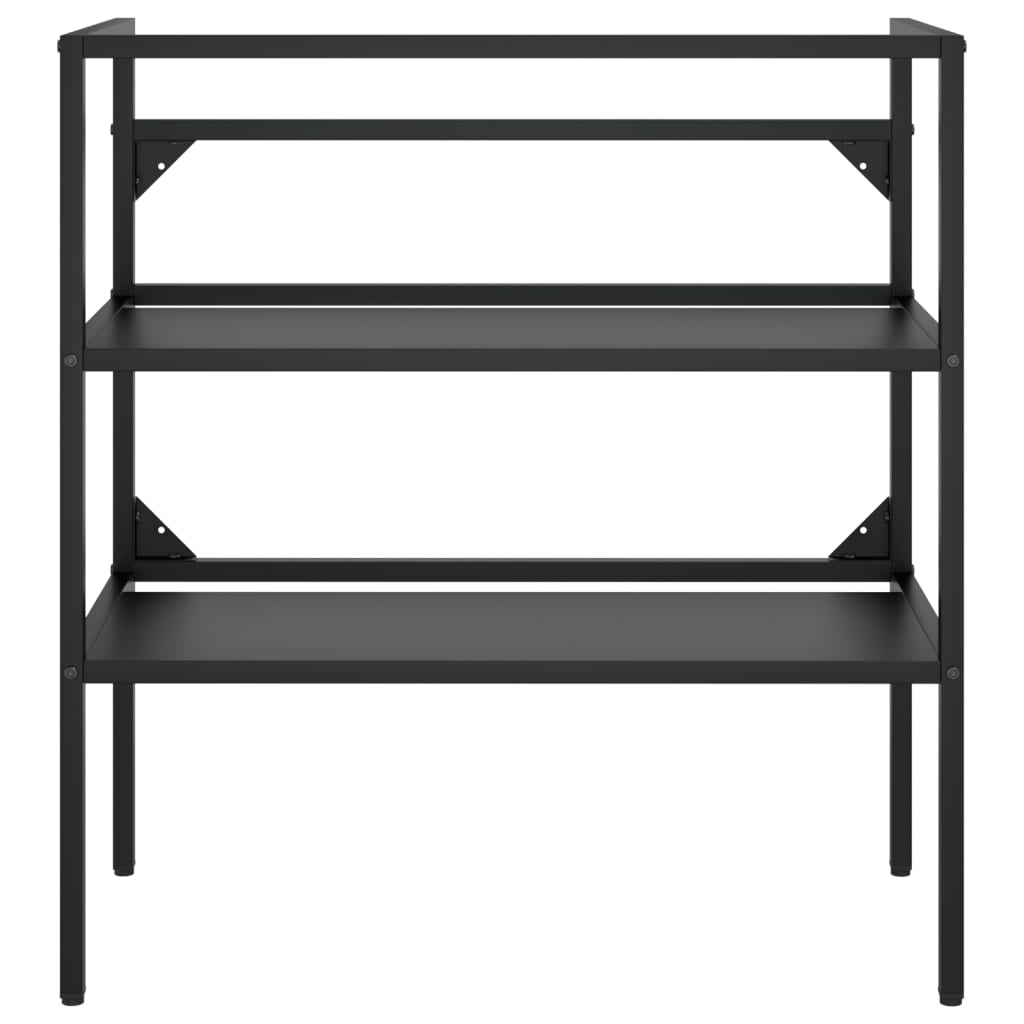 Struttura lavabo bagno 79 x 38 x 83 cm lavabo incasso ferro nero 02_0006779 - 3