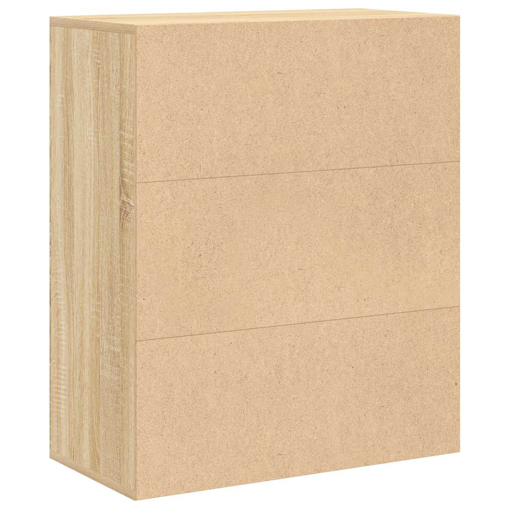 Bibliothèque pour Bureau en Bois Marron H. 71.5 x l. 60 x P. 30 cm - 6