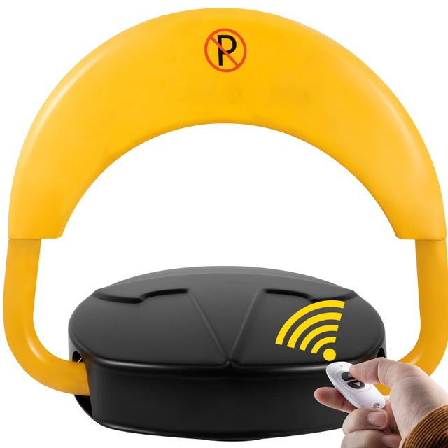 Barrière de Parking Rabattable,VEVOR Contrôle à Distance 15m Verrou de Stationnement avec Télécommande,Système d'Alarme Intelligent Intégré Serrure