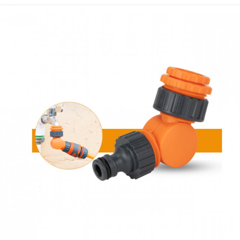 Plastikowy łącznik kolankowy do węża ogrodowego, adapter do węża ogrodowego, obrotowy adapter 180 stopni, szybkie złącze do nawadniania ogrodu, trzy r