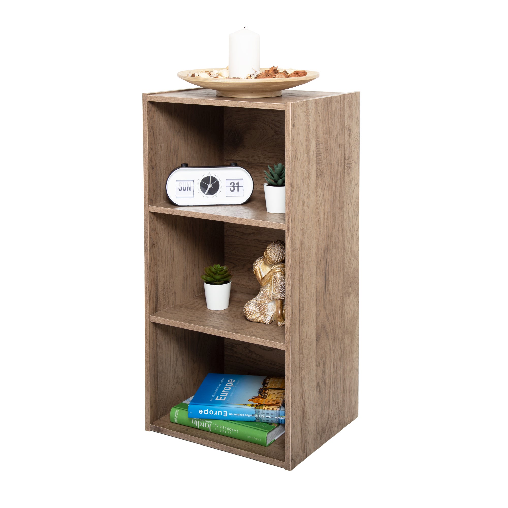 Iris Ohyama, Libreria Media A 3 Livelli/scaffalatura In Legno/libreria A Cubo/armadio Per Libri Armadio Con Ripiani Modulare Design Ufficio Casa 94228789
