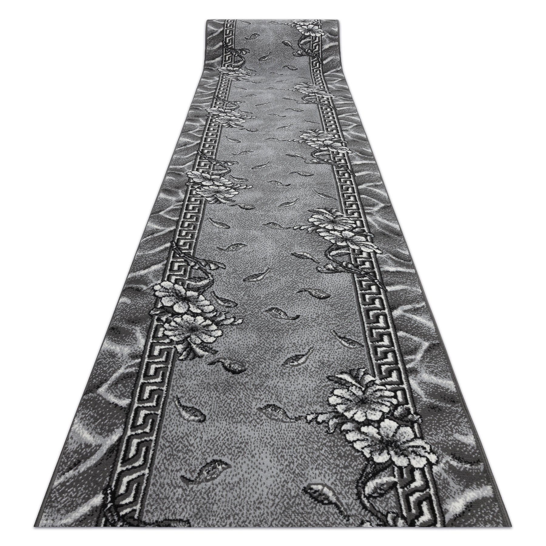 Alfombra de pasillo bcf morad trio flores, hojas gris 120 cm 120x200 cm