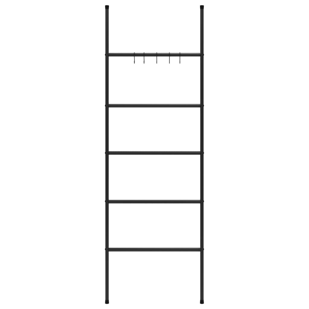Scala porta asciugamani a 5 livelli 58 x 175 cm ferro nero 02_0005484 - 2