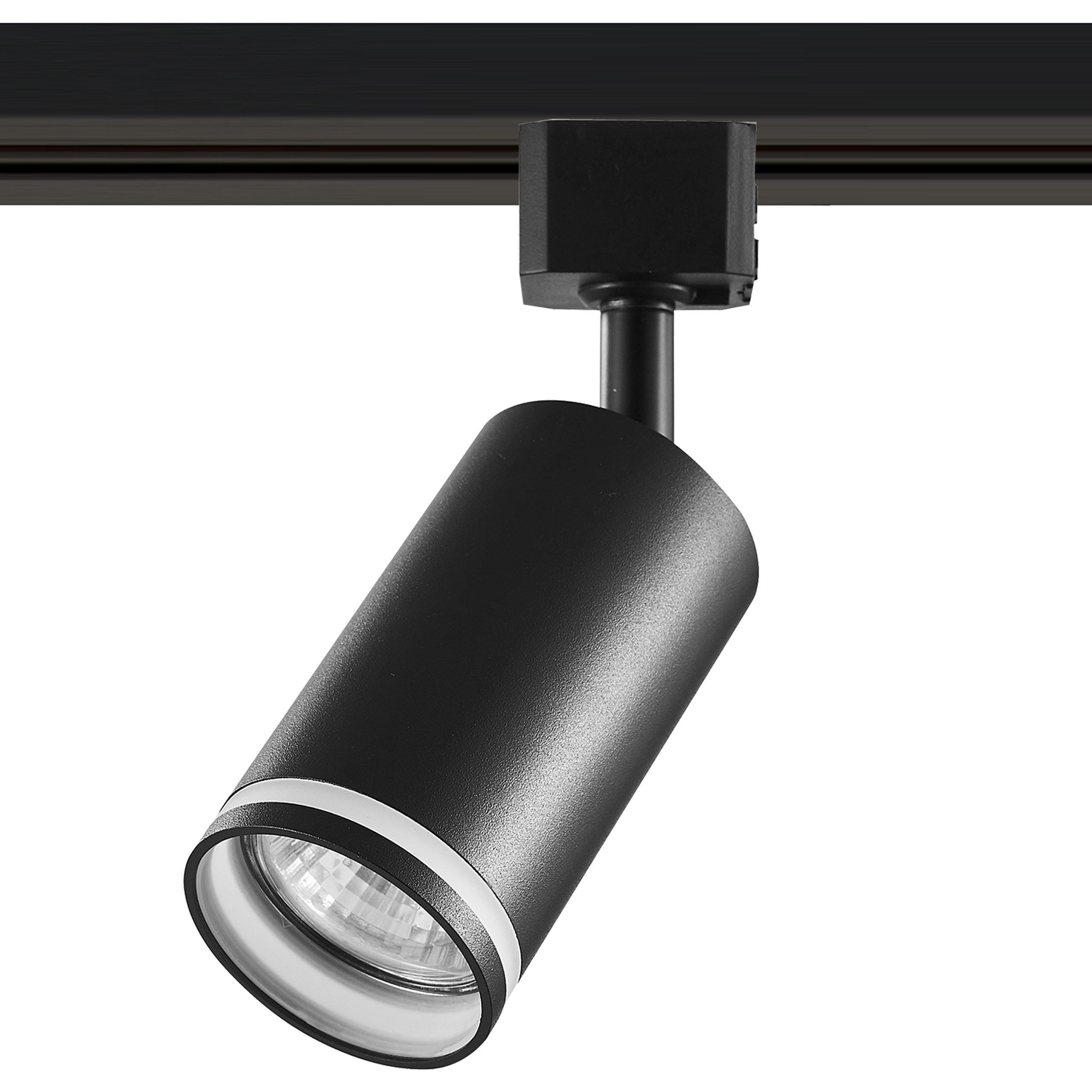 Reflektor na szynę GU10 LED 1-fazowy 1F Ring IP20 fi 55mm szynowy czarny MasterLED