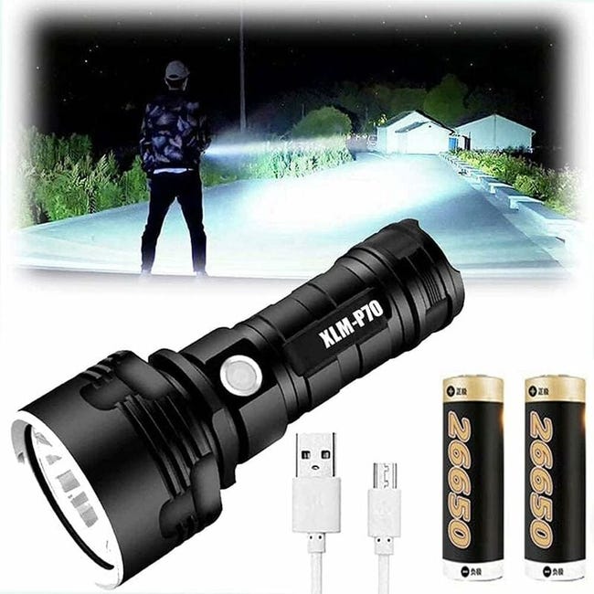 Lampe Torche Led Rechargeable Haute Puissance 15 000 000 Lumens Super Lampe Torche Led Rechargeable Haute Puissance 15 000 000 Lumens Super