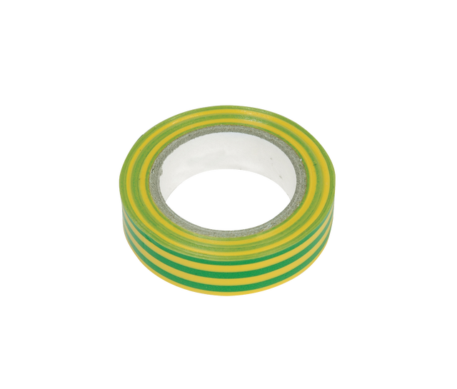 RUBAN DE REPERAGE 10M LARGEUR 15MM JAUNE/VERT